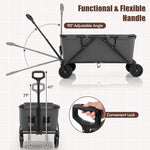  - Collapsible Folding Wagon Cart with Adjustable Handlebar - Outdoor Style Company