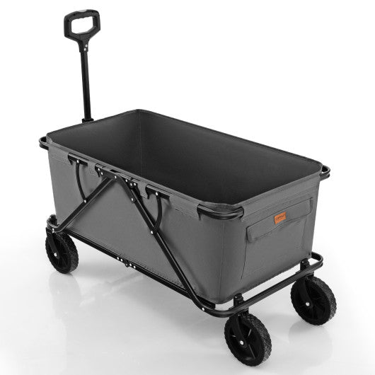  - Collapsible Folding Wagon Cart with Adjustable Handlebar - Outdoor Style Company