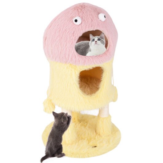  - Cute Monster - Themed Cat Tower with 2 Private Condos and 3 - Level Activity Center - Outdoor Style Company