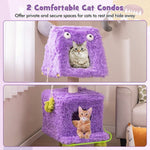  - Cute Monster - Themed Cat Tower with 2 Private Condos for Small Place - Outdoor Style Company