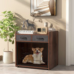  - Dog Crate Furniture Indoor Dog Cage with 2 Fabric Drawers End Table - Outdoor Style Company