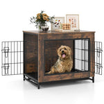  - Dog Crate Furniture with Double Lockable Doors and Removable Pull - out Tray - Outdoor Style Company