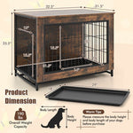  - Dog Crate Furniture with Double Lockable Doors and Removable Pull - out Tray - M - Outdoor Style Company