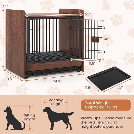  - Dog Crate Indoor Dog Cage with Removable Tray and Lockable Door - Outdoor Style Company