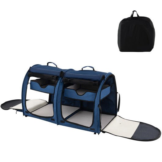  - Double Compartment Pet Carrier with 2 Removable Hammocks - Outdoor Style Company