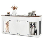  - Double Dog Crate Furniture Large Breed Wood Dog Kennel with Room Divider - Outdoor Style Company