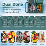  - Dual Zone 12V Car Refrigerator for Vehicles Camping Travel Truck RV Boat Outdoor and Home Use - Outdoor Style Company