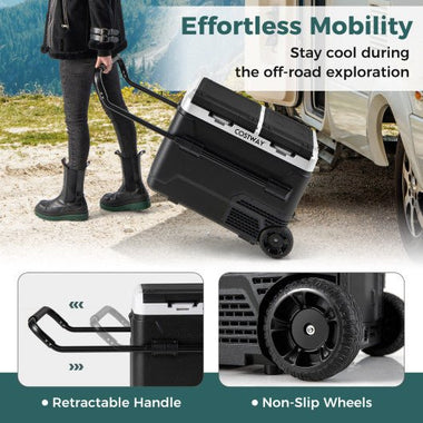  - Dual Zone 12V Car Refrigerator for Vehicles Camping Travel Truck RV Boat Outdoor and Home Use - Outdoor Style Company