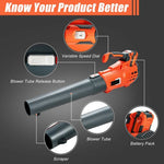  - Electrical Cordless Leaf Blower with Battery and Charger - Outdoor Style Company