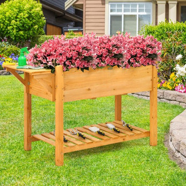  - Elevated Planter Box Kit with 8 Grids and Folding Tabletop - Outdoor Style Company