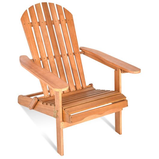  - Eucalyptus Chair Foldable Outdoor Wood Lounger Chair - Outdoor Style Company