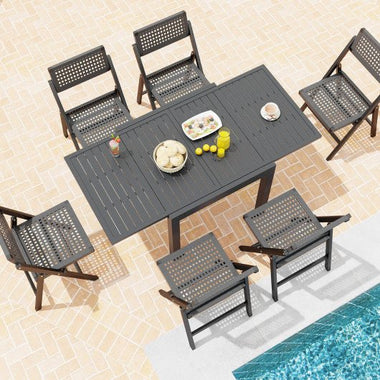  - Expandable Patio Dining Table for 4 - 6 People - Outdoor Style Company