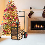  - Firewood Log Cart Carrier with Wear - Resistant and Shockproof Rubber Wheels - Outdoor Style Company