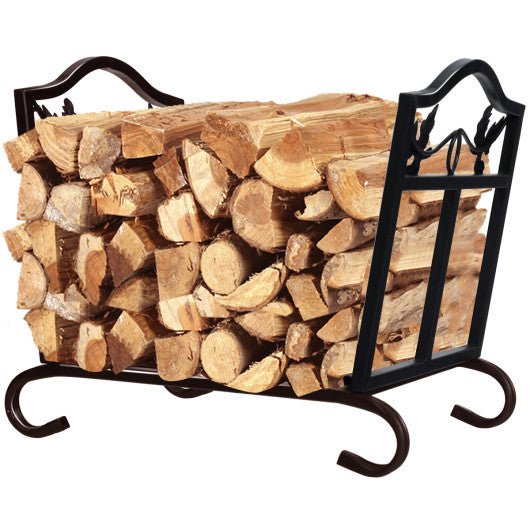  - Foldable Firewood Log Rack Steel Wood Storage Holder - Outdoor Style Company