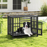  - Foldable Heavy - Duty Metal Dog Cage Chew - proof Dog Crate with Lockable Universal Wheels - Outdoor Style Company