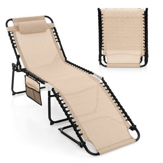  - Foldable Recline Lounge Chair with Adjustable Backrest and Footrest - Outdoor Style Company