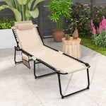  - Foldable Recline Lounge Chair with Adjustable Backrest and Footrest - Outdoor Style Company