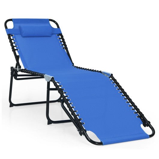  - Foldable Recline Lounge Chair with Adjustable Backrest and Footrest - Outdoor Style Company