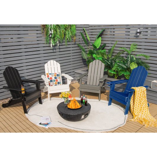 - Foldable Weather Resistant Patio Chair with Built - in Cup Holder - Outdoor Style Company