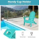 - Foldable Weather Resistant Patio Chair with Built - in Cup Holder - Outdoor Style Company