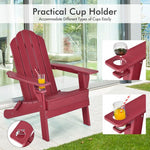  - Foldable Weather Resistant Patio Chair with Built - in Cup Holder - Outdoor Style Company