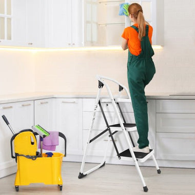 - Folding 3 - Step Ladder with Handgrip and Anti - Slip Platform - Outdoor Style Company