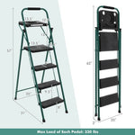 - Folding 4 - Step Ladder with Tool Tray Non - Slip Footpads and Pedals - Outdoor Style Company