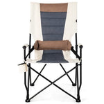  - Folding Camping Chair with Cup Holder Armrest and Lumbar Pillow - Outdoor Style Company