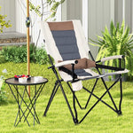  - Folding Camping Chair with Cup Holder Armrest and Lumbar Pillow - Outdoor Style Company