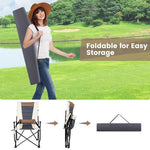  - Folding Camping Chair with Cup Holder Armrest and Lumbar Pillow - Outdoor Style Company