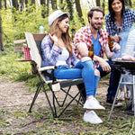  - Folding Camping Chair with Cup Holder Armrest and Lumbar Pillow - Outdoor Style Company
