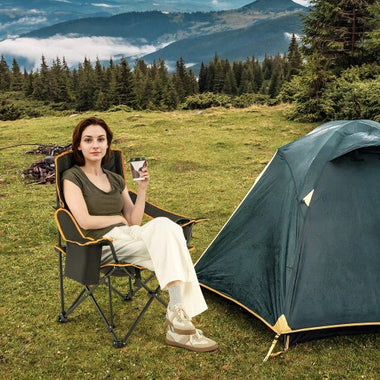  - Folding Camping Chair with Footrest Camping Lounge Chair with Carry Bag - Outdoor Style Company