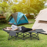  - Folding Camping Cot with Carry Bag Cushion and Headrest - Outdoor Style Company