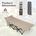  - Folding Camping Cot with Carry Bag Cushion and Headrest - Outdoor Style Company
