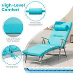  - Folding Chaise Lounge Chair Outdoor Reclining Chair for Backyard - Outdoor Style Company