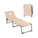  - Folding Chaise Lounge Chair with Face Hole for Beach - Outdoor Style Company