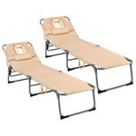  - Folding Chaise Lounge Chair with Face Hole for Beach - Outdoor Style Company