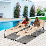  - Folding Chaise Lounge Chair with Face Hole for Beach - Outdoor Style Company