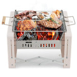  - Folding Charcoal BBQ Grill with Dishwasher - safe Grill Grids and Charcoal Box - Outdoor Style Company