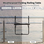  - Folding Hanging Table with 3 - Level Adjustable Height for Patio Balcony - Outdoor Style Company