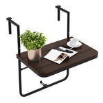  - Folding Hanging Table with 3 - Level Adjustable Height for Patio Balcony - Outdoor Style Company