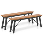  - Folding Picnic Bench Set Rectangular Acacia Wood Dining Camping BBQ Benches - Outdoor Style Company