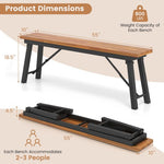  - Folding Picnic Bench Set Rectangular Acacia Wood Dining Camping BBQ Benches - Outdoor Style Company