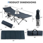  - Folding Retractable Travel Camping Cot with Mattress and Carry Bag - Outdoor Style Company