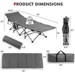  - Folding Retractable Travel Camping Cot with Mattress and Carry Bag - Outdoor Style Company