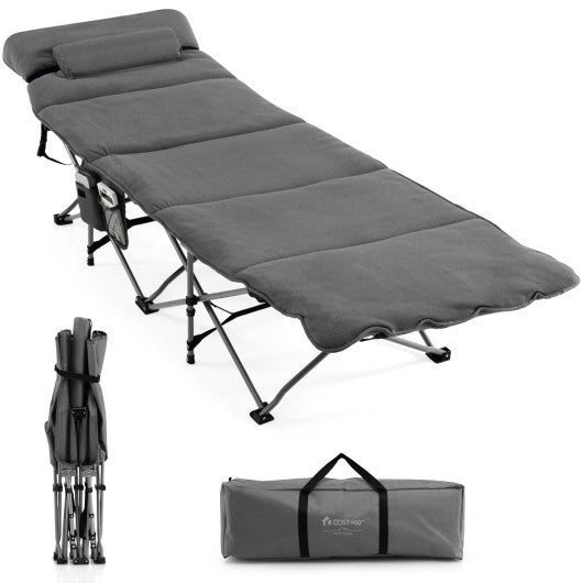  - Folding Retractable Travel Camping Cot with Mattress and Carry Bag - Outdoor Style Company
