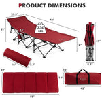  - Folding Retractable Travel Camping Cot with Mattress and Carry Bag - Outdoor Style Company