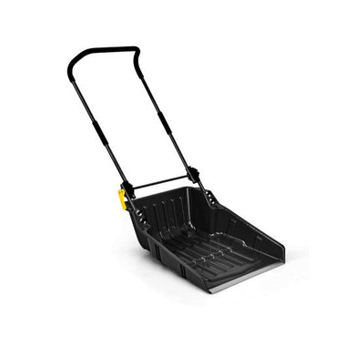  - Folding Snow Pusher Scoop Shovel with Wheels and Handle - Outdoor Style Company
