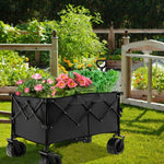  - Folding Utility Garden Cart with Wide Wheels and Adjustable Handle - Outdoor Style Company