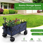  - Folding Utility Garden Cart with Wide Wheels and Adjustable Handle - Outdoor Style Company